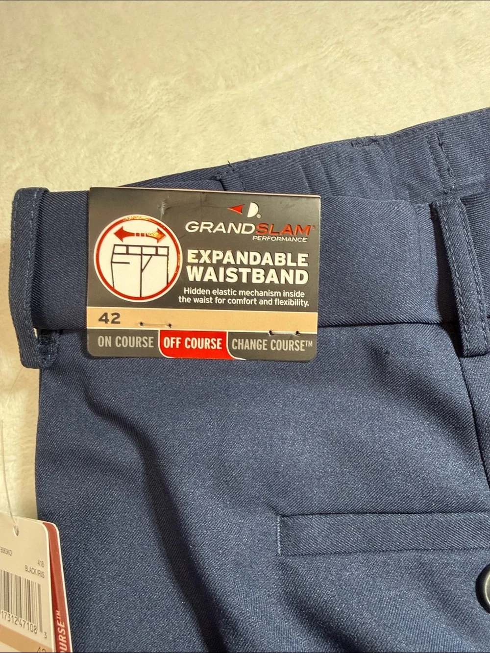 Grand Slam Navy Flat-Front Performance Shorts